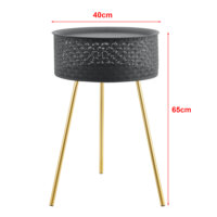 Beistelltisch Forshaga Schwarz-Gold 65x40cm