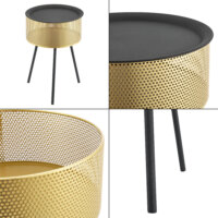 Beistelltisch Gällivare 50 x 35 cm Metall Gold