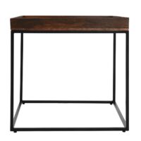 Beistelltisch JAM-K71 Couchtisch FSC Holz Metall 60x60x60cm dunkelbraun