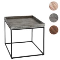 Beistelltisch JAM-K71 Couchtisch FSC Holz Metall 60x60x60cm dunkelgrau