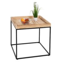 Beistelltisch JAM-K71 Couchtisch FSC Holz Metall 60x60x60cm naturfarben