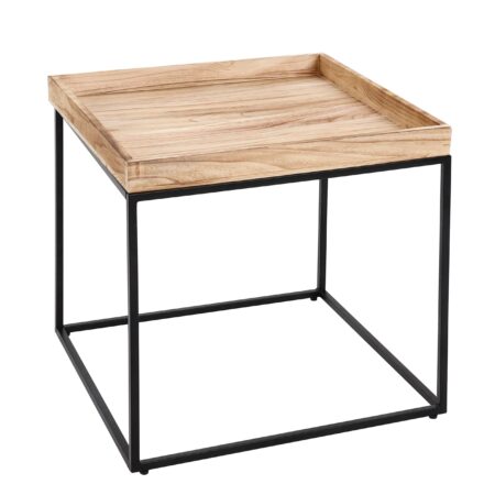 Beistelltisch JAM-K71 Couchtisch FSC Holz Metall 60x60x60cm naturfarben