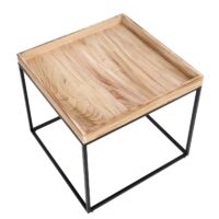 Beistelltisch JAM-K71 Couchtisch FSC Holz Metall 60x60x60cm naturfarben