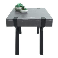 Beistelltisch JAM-L54 50x55x50cm Marmor-Optik grau