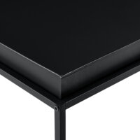 Beistelltisch Lipizza 36x59x59 cm mit Tablett Schwarz