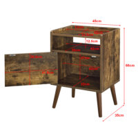 Nachttisch Beistelltisch Olofström 66x45x35cm mit Schrankfach