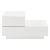 Nachttisch Sebokeng 38x75x35 cm mit Schublade Weiss