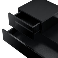 Nachttisch Sebokeng 38x75x35 cm mit Schublade Schwarz