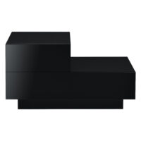 Nachttisch Sebokeng 38x75x35 cm mit Schublade Schwarz