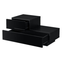 Nachttisch Sebokeng 38x75x35 cm mit Schublade Schwarz