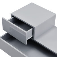 Nachttisch Sebokeng 38x75x35 cm mit Schublade Hellgrau