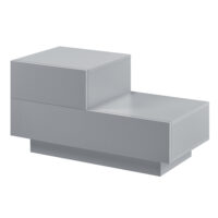 Nachttisch Sebokeng 38x75x35 cm mit Schublade Hellgrau
