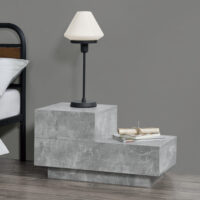 Nachttisch Sebokeng 38x75x35 cm mit Schublade Betonoptik