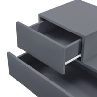 Nachttisch Sebokeng 38x70x35 cm mit Schublade Dunkelgrau
