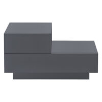 Nachttisch Sebokeng 38x70x35 cm mit Schublade Dunkelgrau