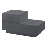 Nachttisch Sebokeng 38x70x35 cm mit Schublade Dunkelgrau