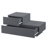 Nachttisch Sebokeng 38x70x35 cm mit Schublade Dunkelgrau