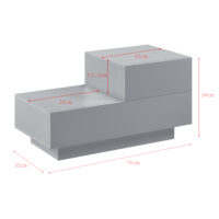Nachttisch Sebokeng 38x70x35 cm mit Schublade Hellgrau