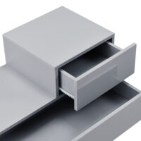 Nachttisch Sebokeng 38x70x35 cm mit Schublade Hellgrau