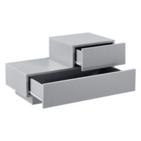 Nachttisch Sebokeng 38x70x35 cm mit Schublade Hellgrau