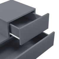 Nachttisch Sebokeng 38x70x35 cm mit Schublade Dunkelgrau