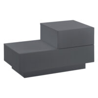 Nachttisch Sebokeng 38x70x35 cm mit Schublade Dunkelgrau