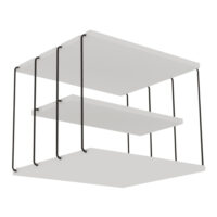 Beistelltisch 50x40x33cm Weiss