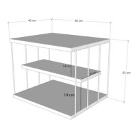 Beistelltisch 50x40x33cm Anthrazit