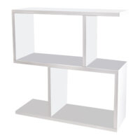 Beistelltisch 60x20x60cm Weiss