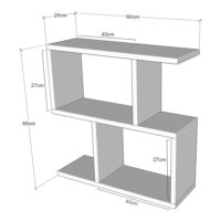 Beistelltisch 60x20x60cm Anthrazit