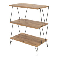 Beistelltisch mit Hairpinlegs 46x30x76cm Holzoptik