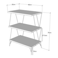 Beistelltisch mit Hairpinlegs 46x30x76cm Anthrazit