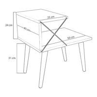 Beistelltisch 50x40x55cm Holzoptik