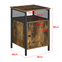 Nachttisch Beistelltisch Eigersund mit Schrankfach 60x40x40cm