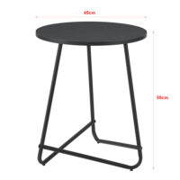 Beistelltisch Juelsminde 55x45cm Schwarz