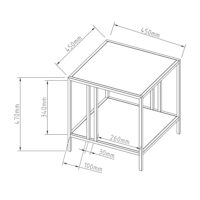Beistelltisch Kumlinge 45x45x47cm Weiss