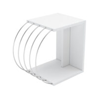 Beistelltisch Vefsn 46x30x42cm Weiss/Chrom