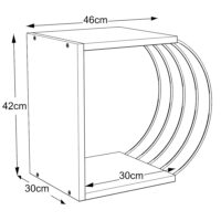 Beistelltisch Vefsn 46x30x42cm Eiche/Weiss