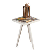 Beistelltisch Götene 45x32x32cm Weiss