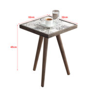 Beistelltisch Götene 45x32x32cm Dunkler Holzton