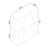 Beistelltisch 60x22x57cm Eicheoptik