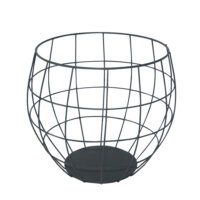 Beistelltisch Neman 3er Set Metallkorb mit Staumraum Grau