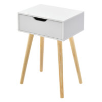 Beistelltisch Östersund 60x40x30 cm mit Schublade Weiss
