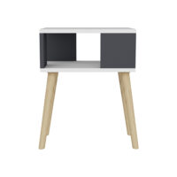 Beistellschrank Lekeberg 60x45x35cm Weiss/Anthrazit