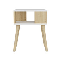 Beistellschrank Lekeberg 60x45x35cm Weiss/Eiche