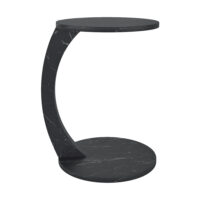 Beistelltisch Holeby 56xØ38cm Marmor/Schwarz