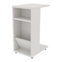 Rollbarer Beistelltisch 40x30x63cm Weiss