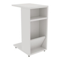 Rollbarer Beistelltisch 40x30x63cm Weiss