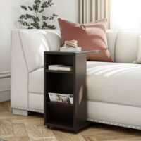 Rollbarer Beistelltisch 40x30x63cm Anthrazit