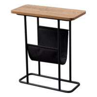 Beistelltisch Bov 64x55x24cm Schwarz/Walnuss-Optik